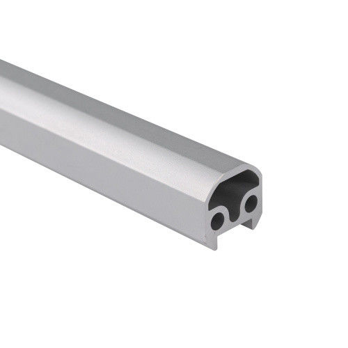 Pipe en aluminium extrudée anodisée à profil de poignée de couleur argentée